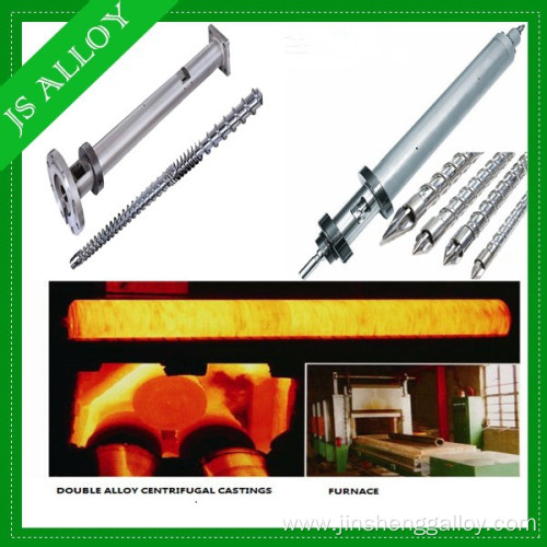 With wear-resistance bimetallic single screw barrel